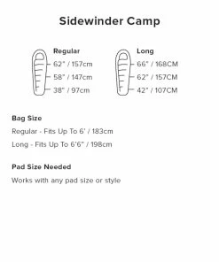 Big Agnes Sidewinder Camp 20 -Tents Sales Store 2021 sizing sidewindercamp rsz 50720.1626823734