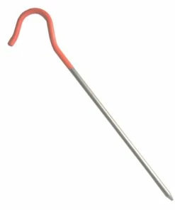 Vargo Outdoors Titanium Shepherd's Hook Stake (Orange Head) - 6 Pack