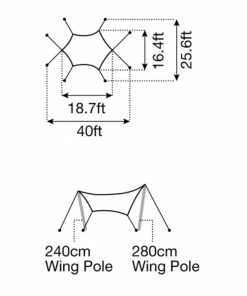 Snow Peak Amenity Tarp Hexa L Set -Tents Sales Store amenity tarp hexa set large tp 851sr dimensions 01 rsz 68482.1675883091